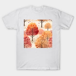 Autumn Leaves Pattern 18 T-Shirt